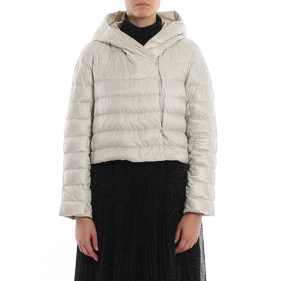 Max Mara “B-soft” Cropped Puffer Jacket – Cream – Size IT 2 - Picture 3 of 10